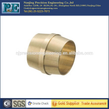 China custom cnc machining brass sleeve bushing for automotive spare part